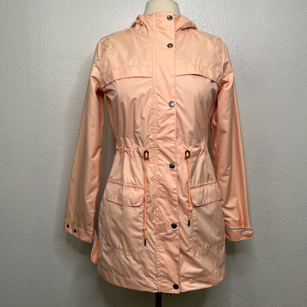 Merrell Alvar Long 2L Light Peach Select X Dry Waterproof Rain Wind Jacket Sz XS